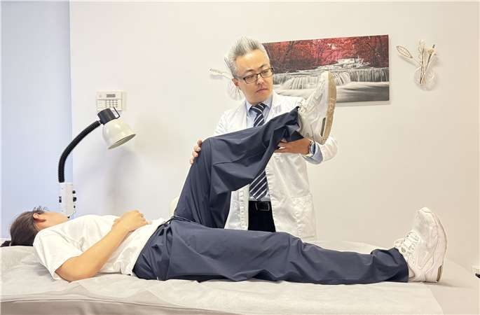 Physical therapy treatment scene