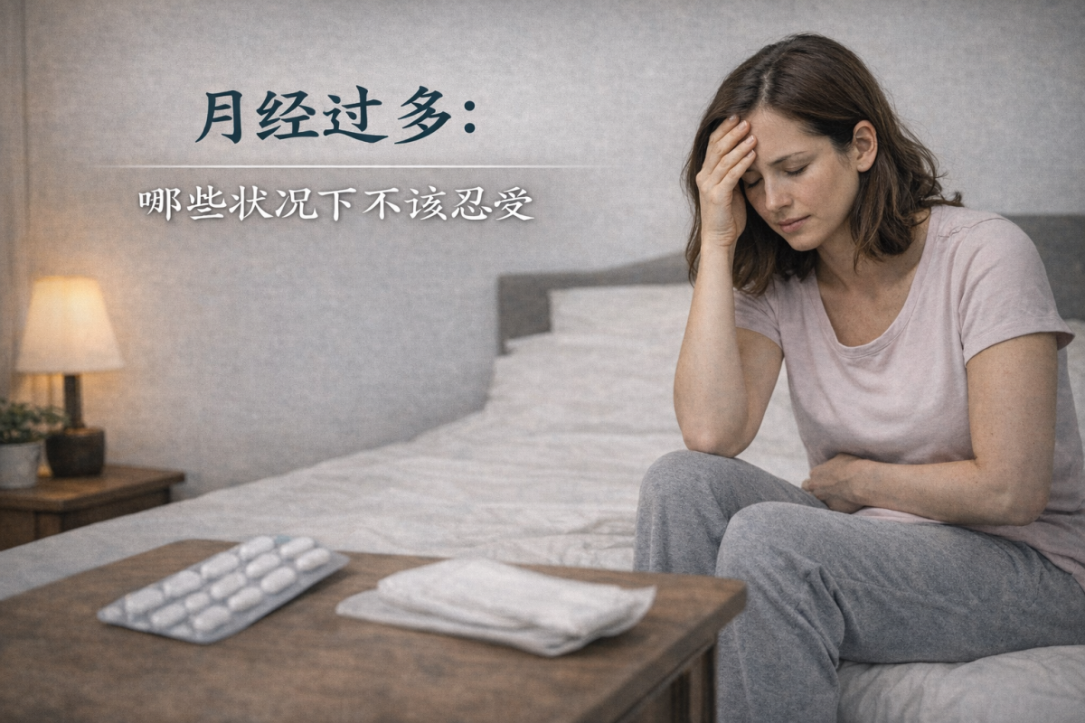 女性因月经过多和经期延长在生活中频繁更换卫生用品影响日常状态
